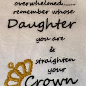 Sweetpea's Handmade Embroidered Frame Collection - Daughter Crown