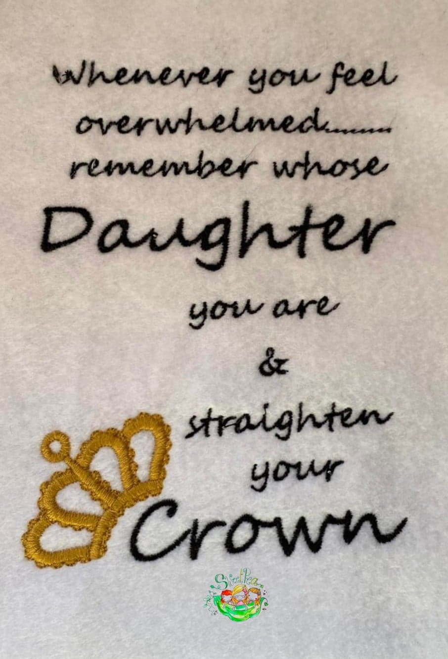 Sweetpea's Handmade Embroidered Frame Collection - Daughter Crown