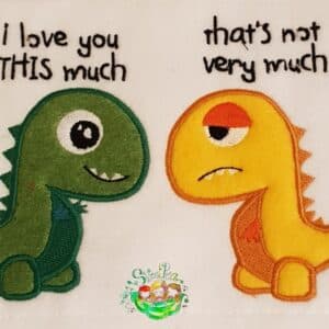 Sweetpea's Handmade Embroidered Frame Collection - Dinosaur