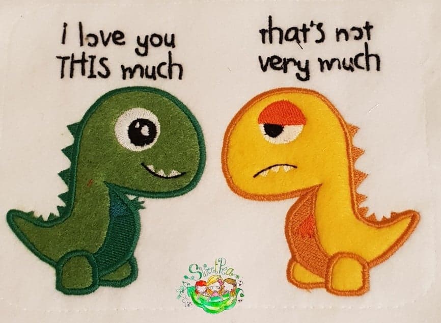 Sweetpea's Handmade Embroidered Frame Collection - Dinosaur