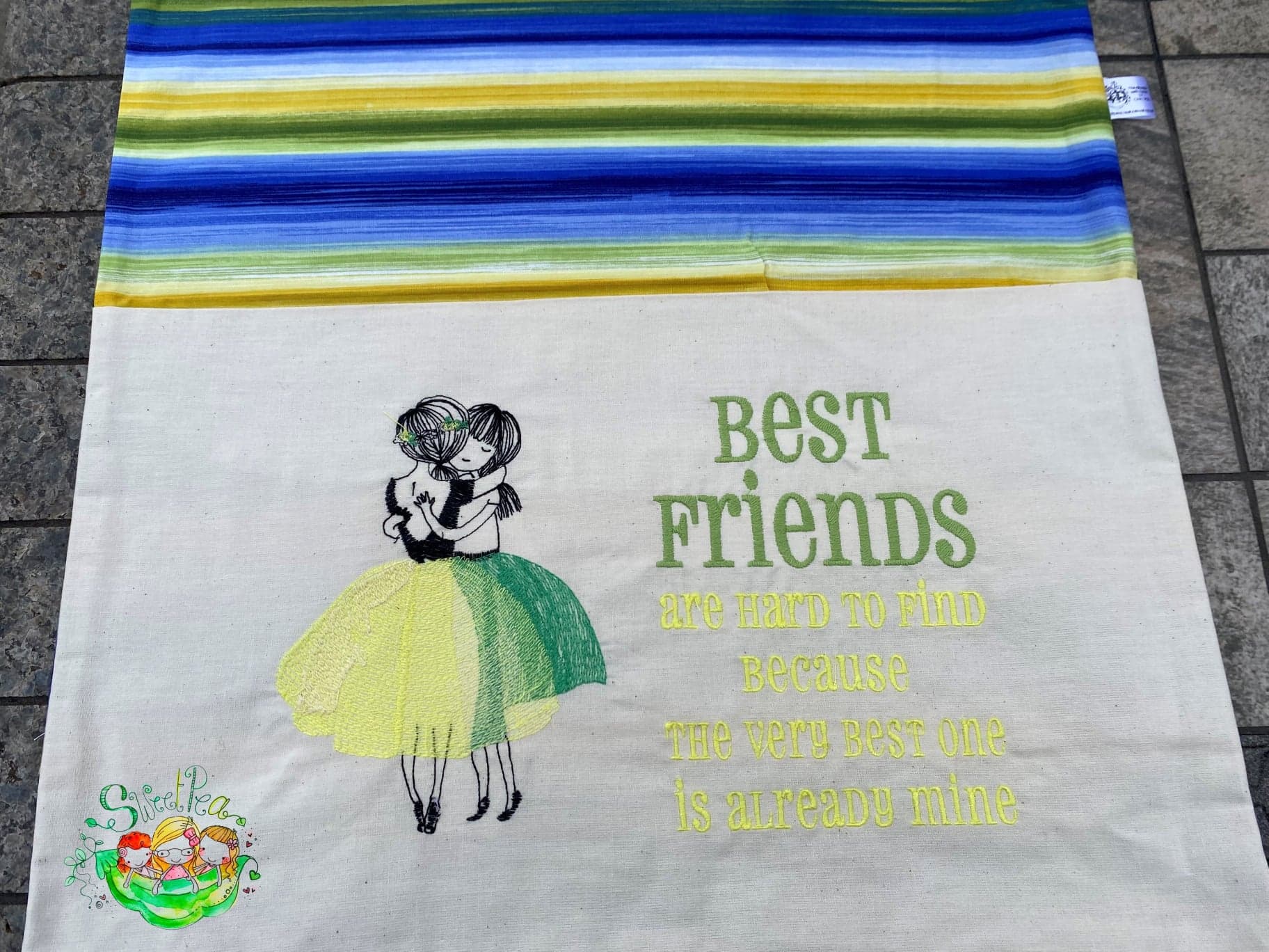 Sweetpea's Handmade Reading Cushion Collection - Friend Best Friends Hugging