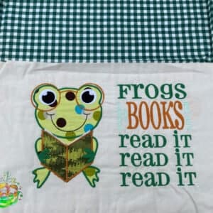 Sweetpea's Handmade Reading Cushion Collection - Frog Read It