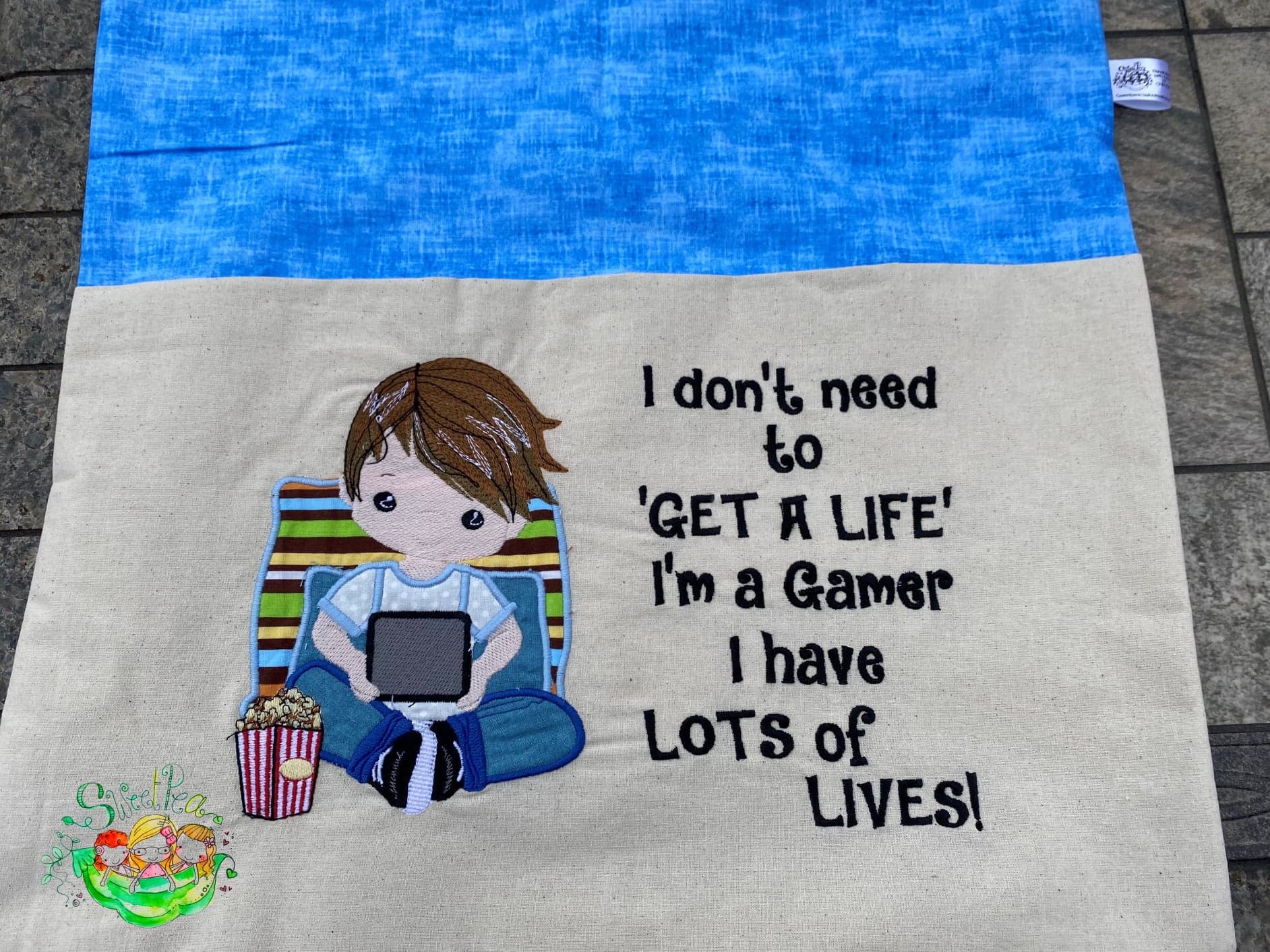 Sweetpea's Handmade Reading Cushion Collection - Gamer Boy iPad