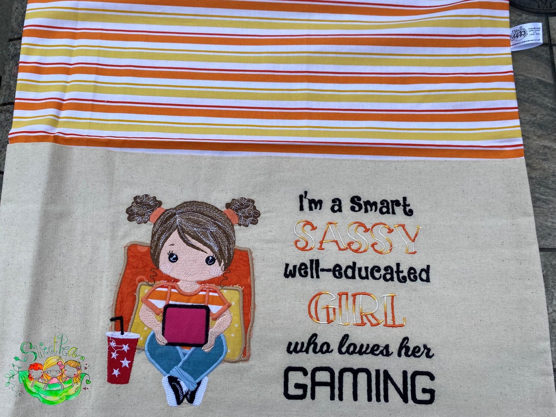 Sweetpea's Handmade Reading Cushion Collection - Gamer Girl iPad