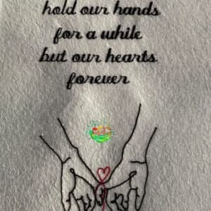 Sweetpea's Handmade Embroidered Frame Collection - Granddaughters Hold Our Hands