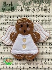Sweetpea's Handmade Embroidered Frame Collection - Hark the Herald Angel