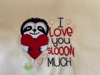 Sweetpea's Handmade Embroidered Frame Collection - I Love You Slooow Much