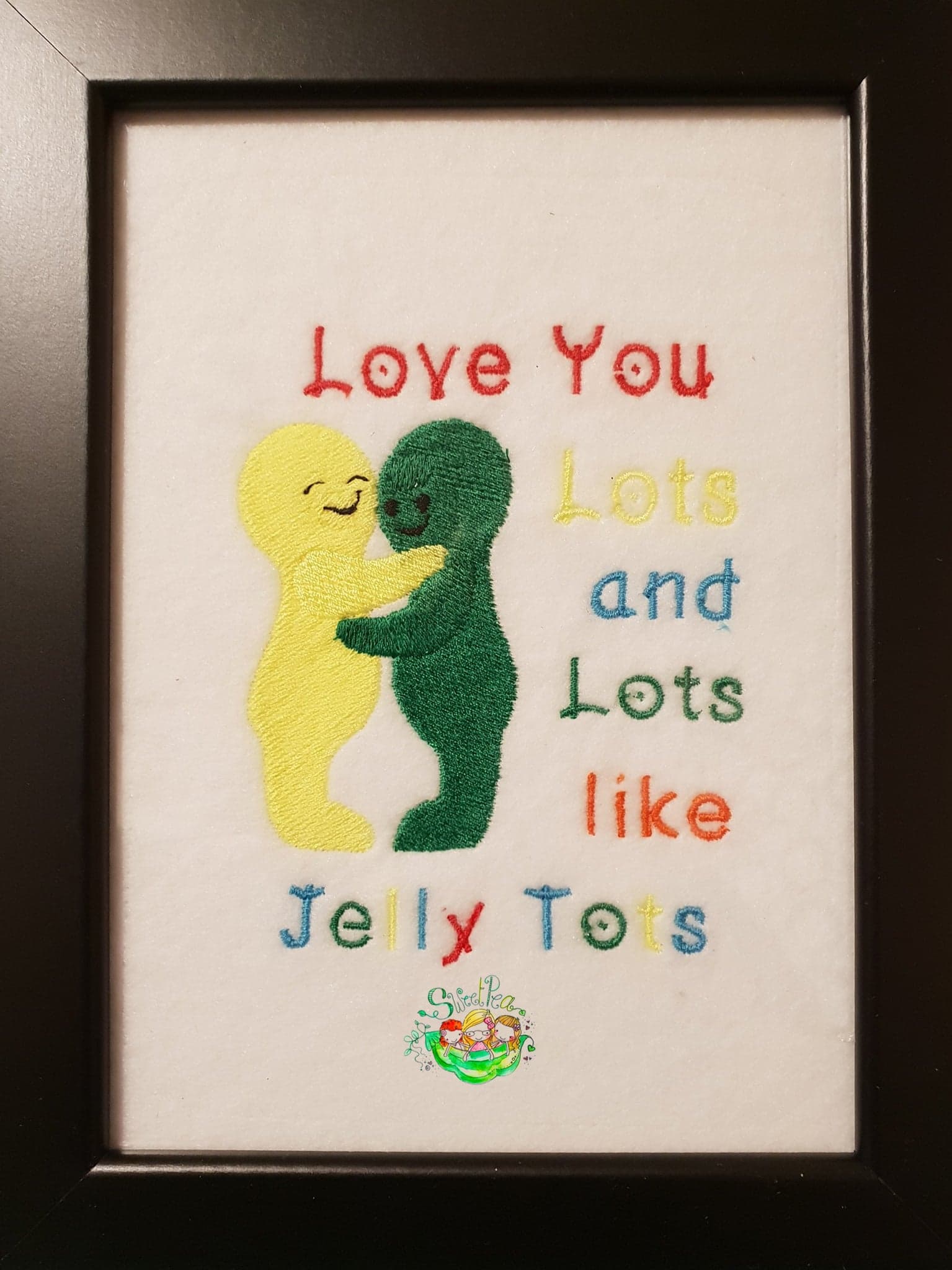 Sweetpea's Handmade Embroidered Frame Collection - Love You Lots and Lots