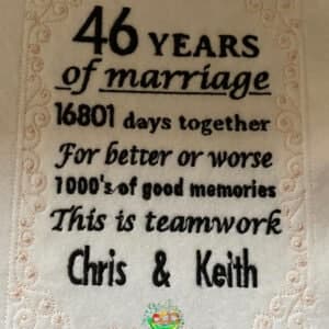 Sweetpea's Handmade Embroidered Frame Collection - Marriage Teamwork
