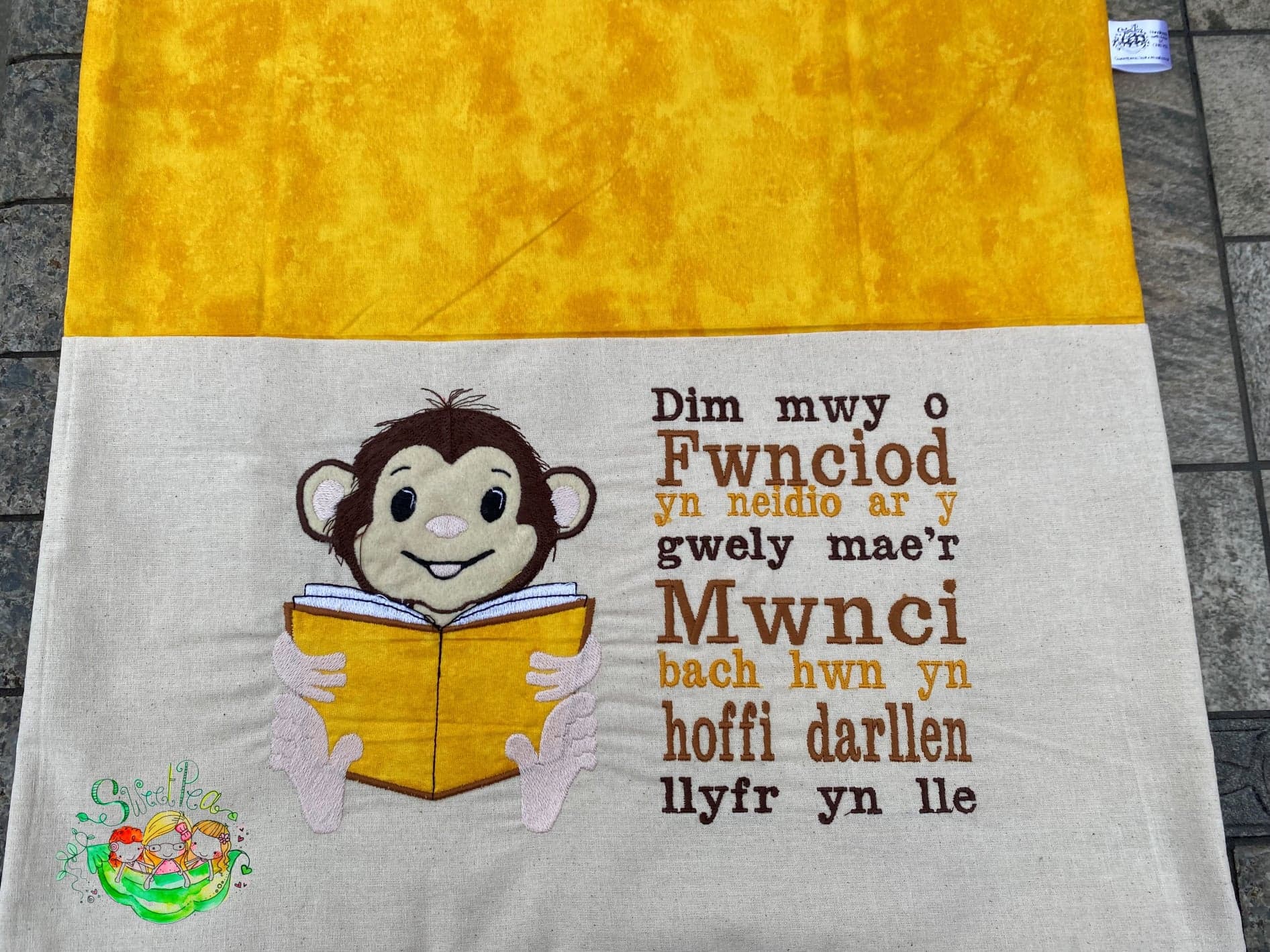 Sweetpea's Handmade Reading Cushion Collection - Monkey Welsh