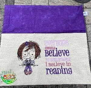 Sweetpea's Handmade Reading Cushion Collection - Bookworm Girl I Believe