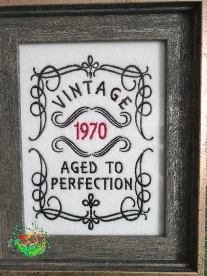 Sweetpea's Handmade Embroidered Frame Collection - Aged to Perfection