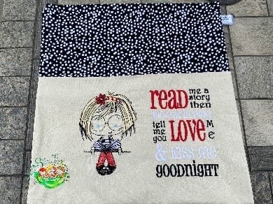 Sweetpea's Handmade Reading Cushion Collection  - Bookworm Girl Read Me