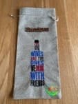Sweetpea's Handmade Embroidered Jute Wine Bags Collection - Wine is Best with Friends
