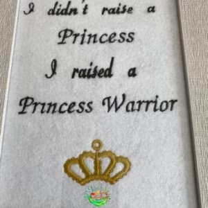 Sweetpea's Handmade Embroidered Frame Collection - Princess Warrior