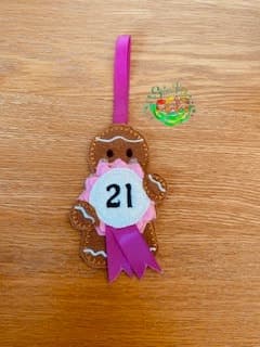 Sweetpea's Handmade Gingerbread Celebration Collection - Age Rosette 21