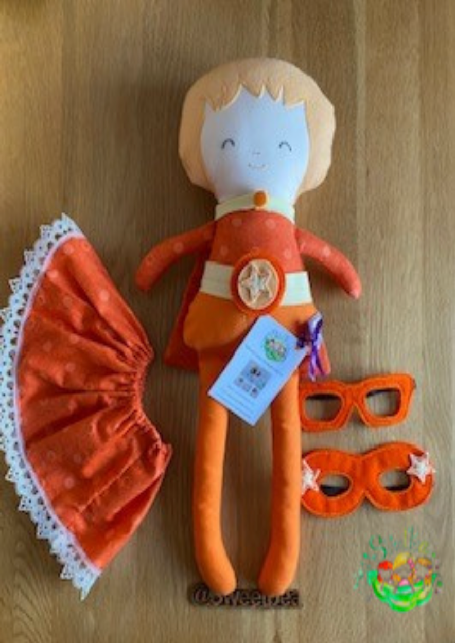 Sweetpea's Handmade Dolls - Superhero Girl