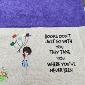 Sweetpea's Handmade Reading Cushion Collection - Balloon Book Girl