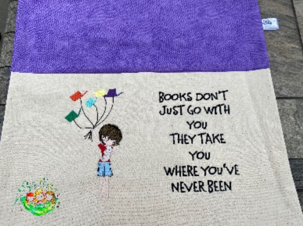 Sweetpea's Handmade Reading Cushion Collection - Balloon Book Girl