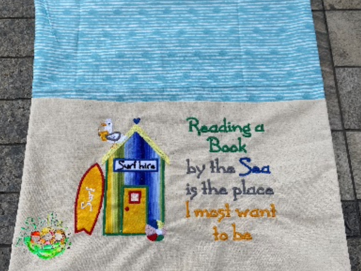 Sweetpea's Handmade Reading Cushion Collection - Beach Hut