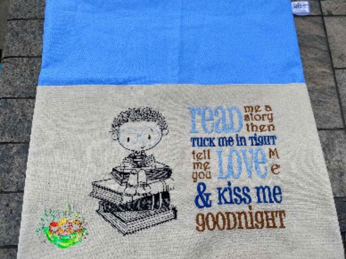 Sweetpea's Handmade Reading Cushion Collection - Booksitter Curly Hair Boy Read Me