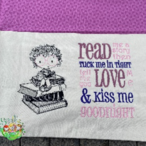 Sweetpea's Handmade Reading Cushion Collection - Booksitter Curly Hair Girl Read Me