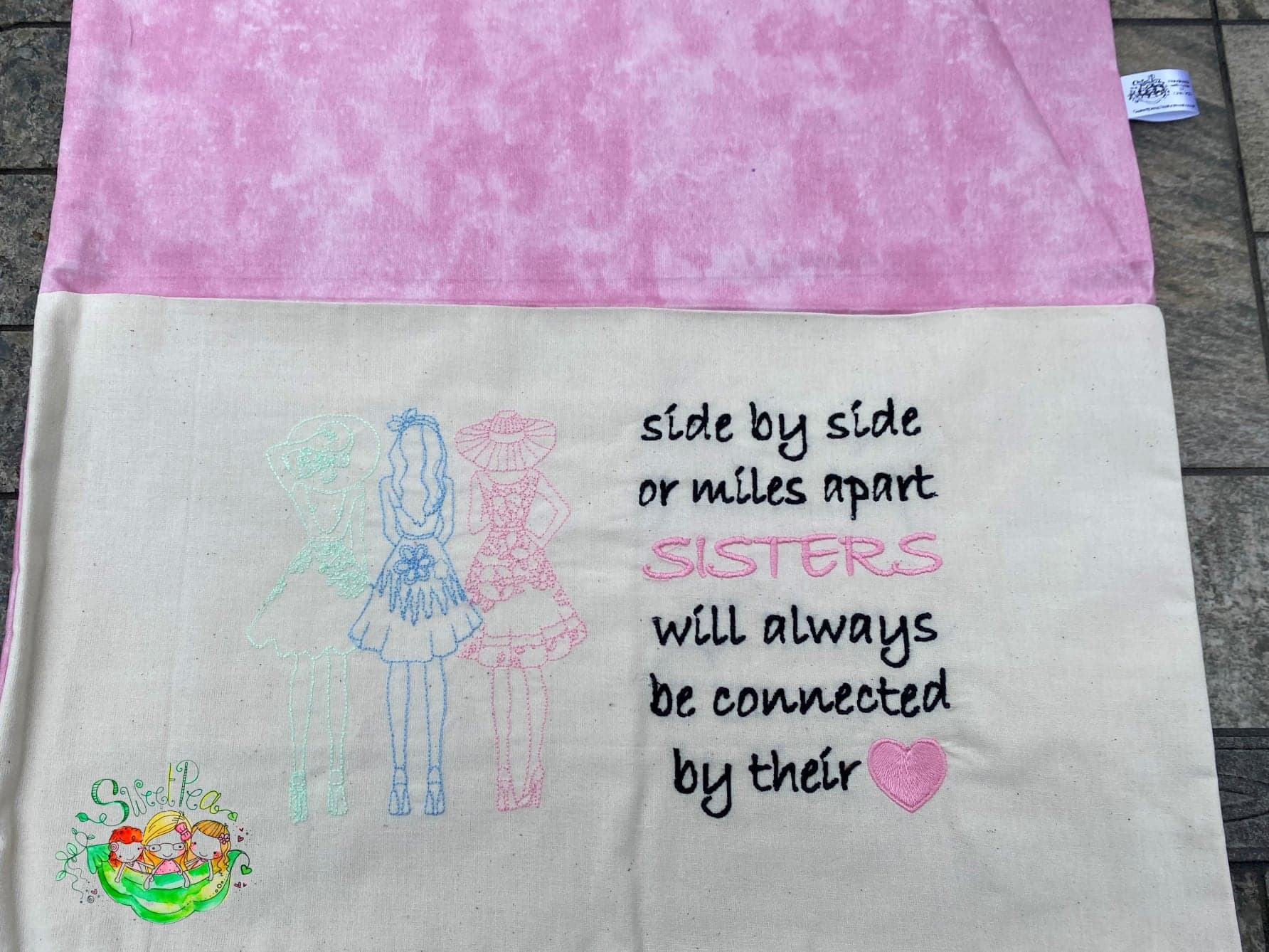 Sweetpea's Handmade Reading Cushion Collection - Sisters Side by Side