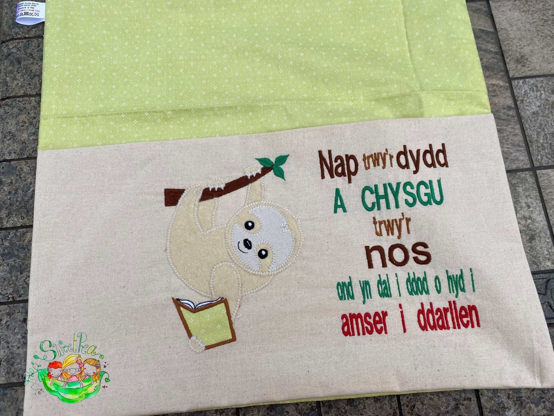 Sweetpea's Handmade Reading Cushion Collection - Sloth Welsh