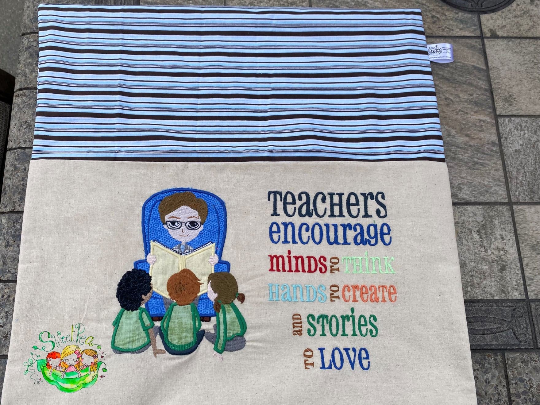 Sweetpea's Handmade Reading Cushion Collection - Teacher Male