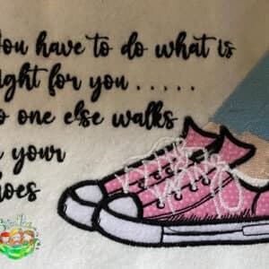 Sweetpea's Handmade Embroidered Frame Collection - Walk In Your Shoes