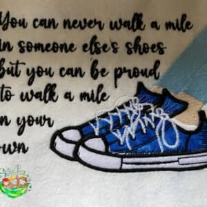 Sweetpea's Handmade Embroidered Frame Collection - Walk a Mile