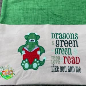 Sweetpea's Handmade Reading Cushion Collection - Dragon Green