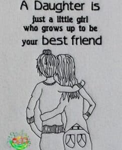 Sweetpea's Handmade Embroidered Frame Collection - Daughter Best Friend
