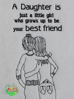 Sweetpea's Handmade Embroidered Frame Collection - Daughter Best Friend