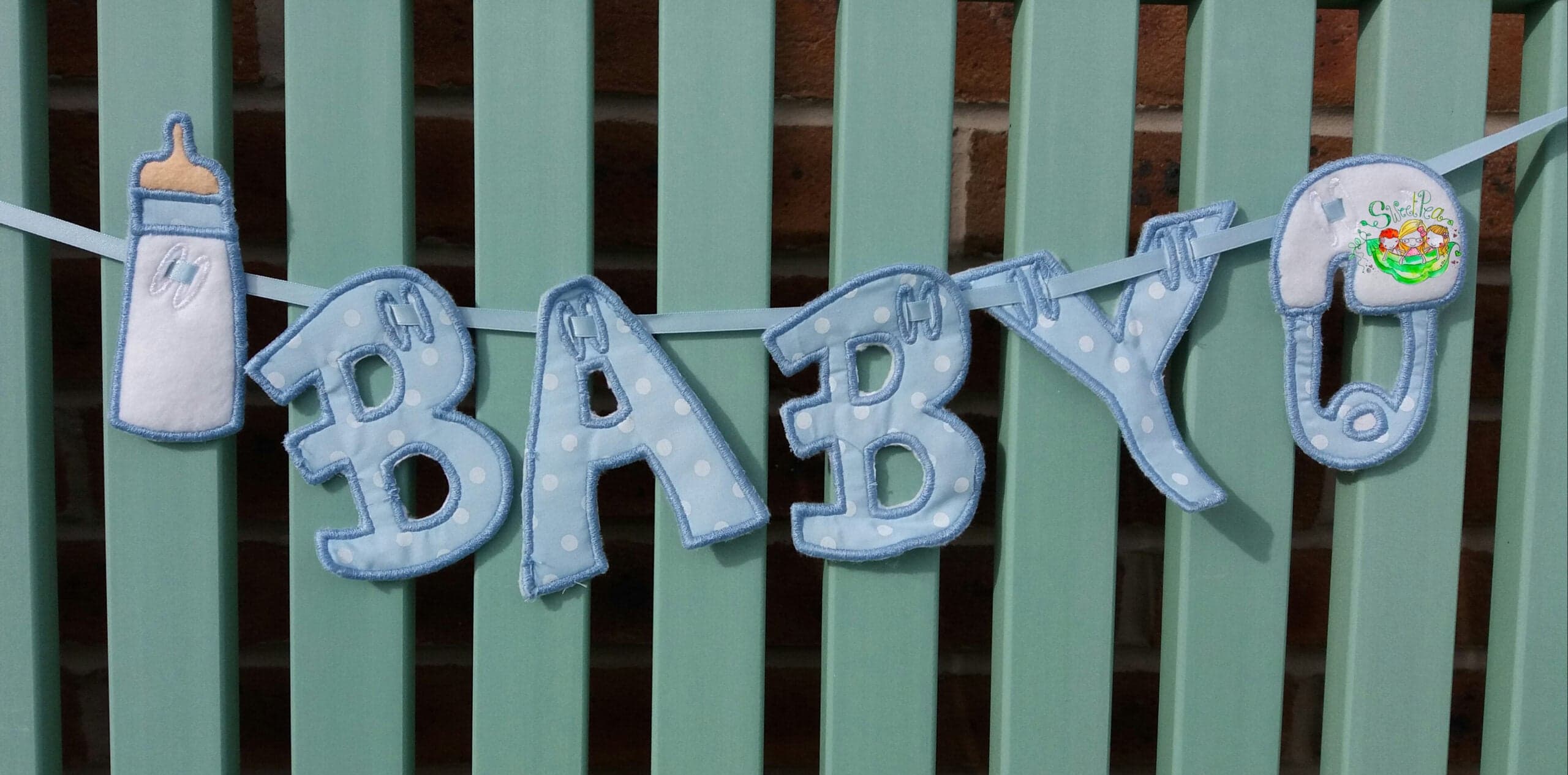 Sweetpea's Handmade Banner Collection - Baby Bottle and Pin Banner