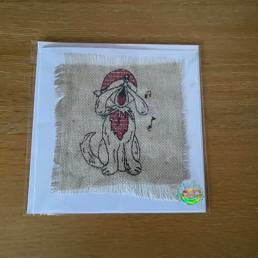 Sweetpea's Handmade Card Collection - Christmas Carolling Dog