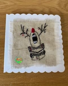 Sweetpea's Handmade Card Collection - Christmas Carolling Reindeer