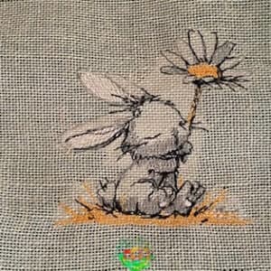 Sweetpea's Handmade Card Collection - Daisy Bunny Children's Card