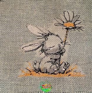 Sweetpea's Handmade Card Collection - Daisy Bunny Children's Card