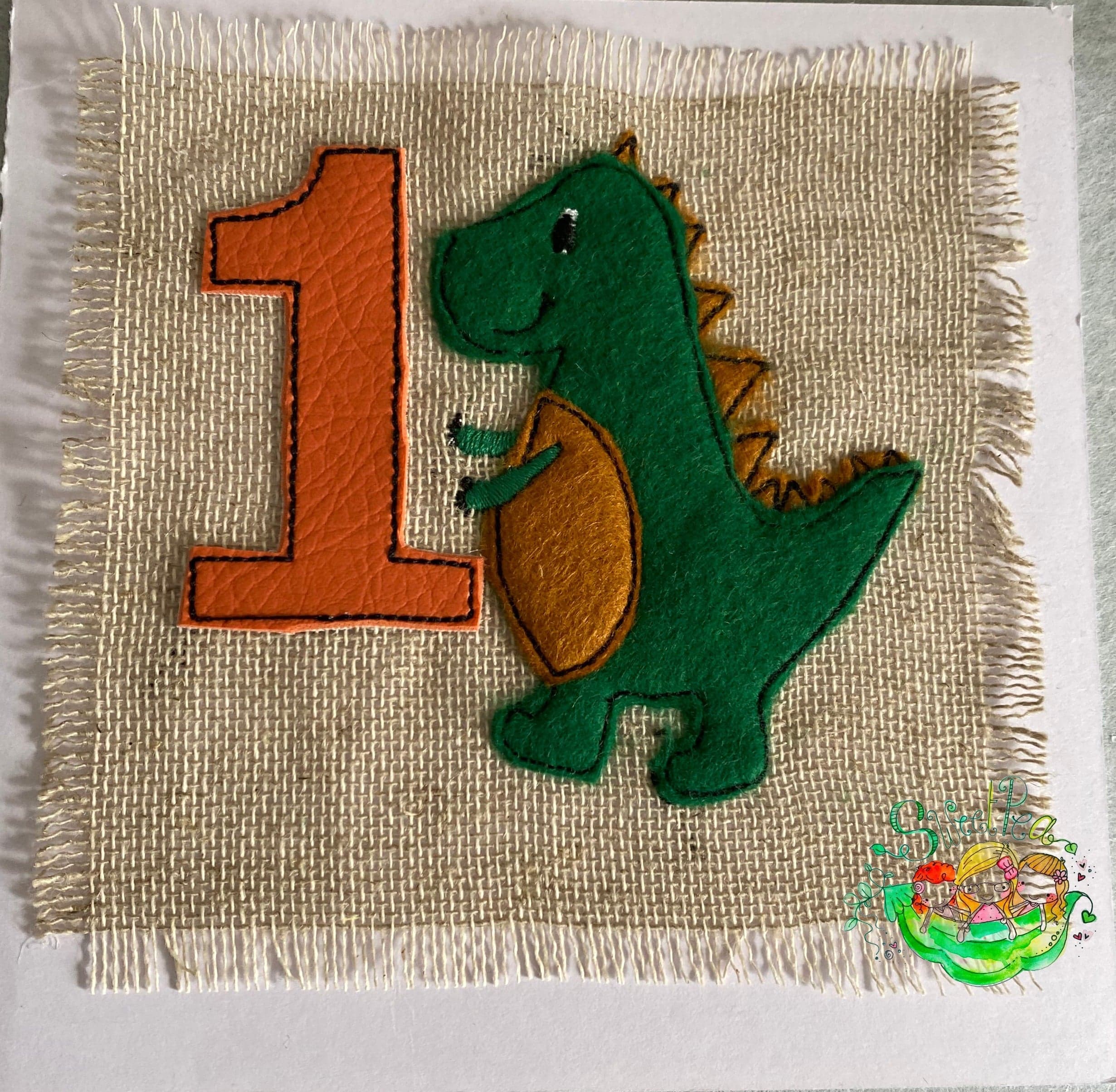 Sweetpea's Handmade Card Collection - Dinosuar Children's Card