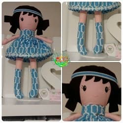 Sweetpea's Handmade Doll Collection - Low Ribbon Bunches Hair and Oval Eyes