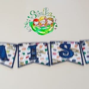 Sweetpea's Handmade Banner Collection - Name Fabric Pennant