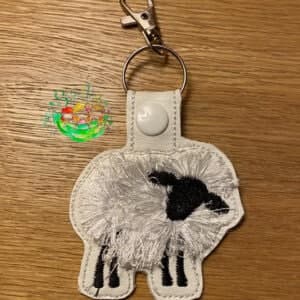 Sweetpea's Handmade Fringe Sheep Set Key Fob Collection - Side Facing Sheep