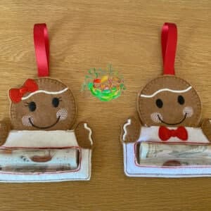 Sweetpea's Handmade Money Gift Holder Collection - Gingerbread Boy