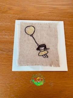 Sweetpea's Handmade Card Collection - Girl with Balloon