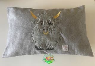 Sweetpea's Handmade Cushion Collection - Highland Cow Hamish