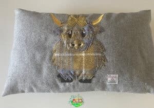 Sweetpea's Handmade Cushion Collection - Highland Cow Heather