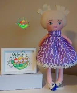 Sweetpea's Handmade Doll Collection - High Ribbon Bunches Hair and Art Eyes