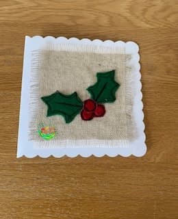 Sweetpea's Handmade Card Collection - Christmas Felt Holly