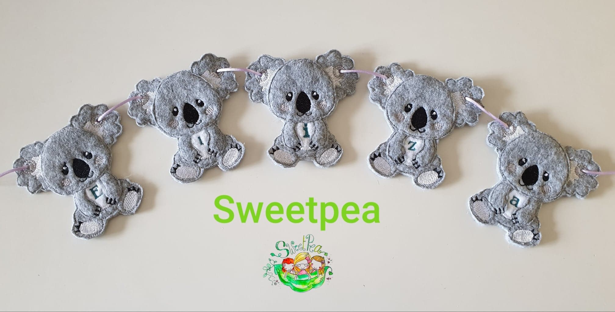 Sweetpea's Handmade Banner Collection - Name Banner Koala